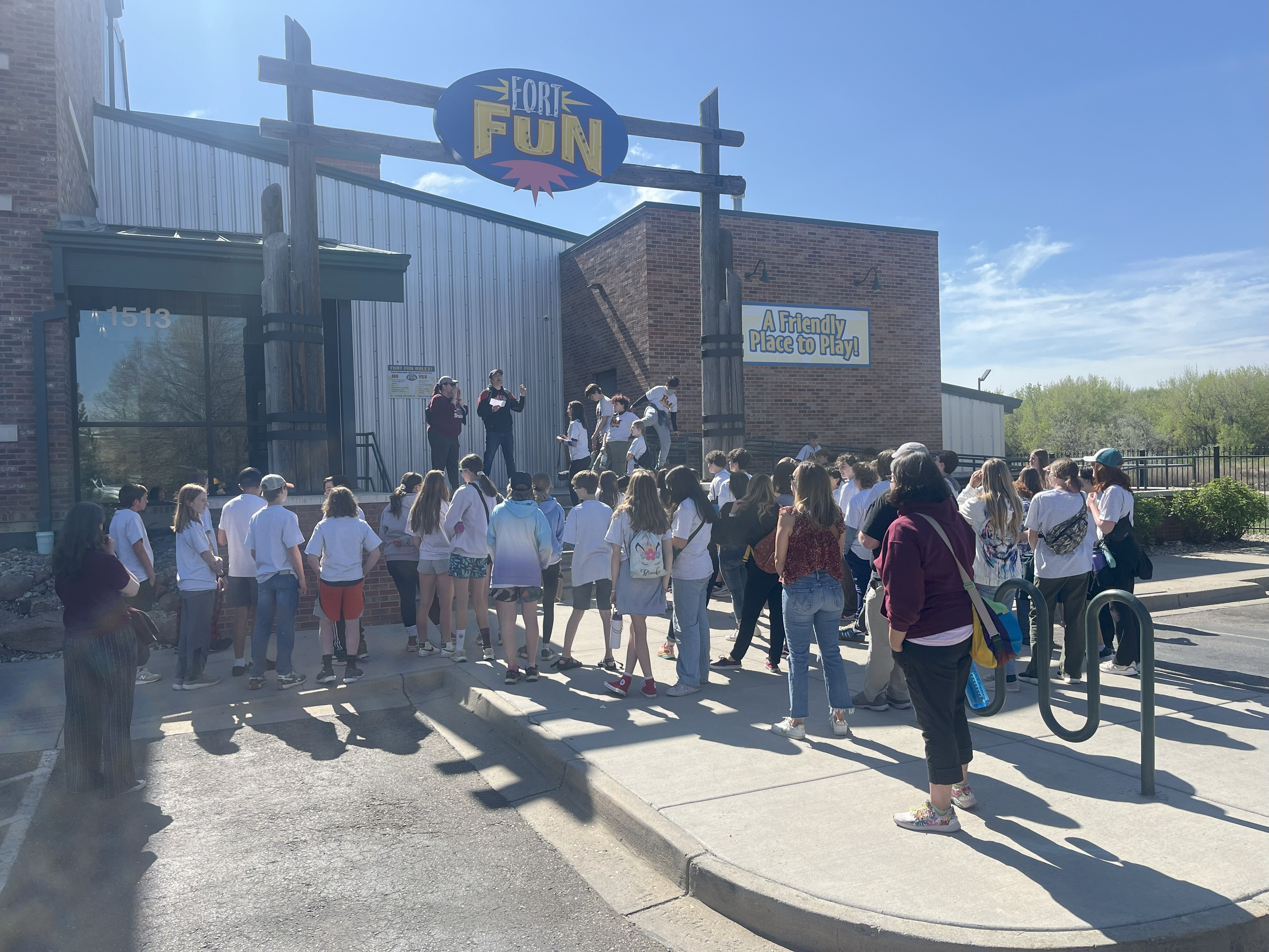 8th graders at Fort Fun